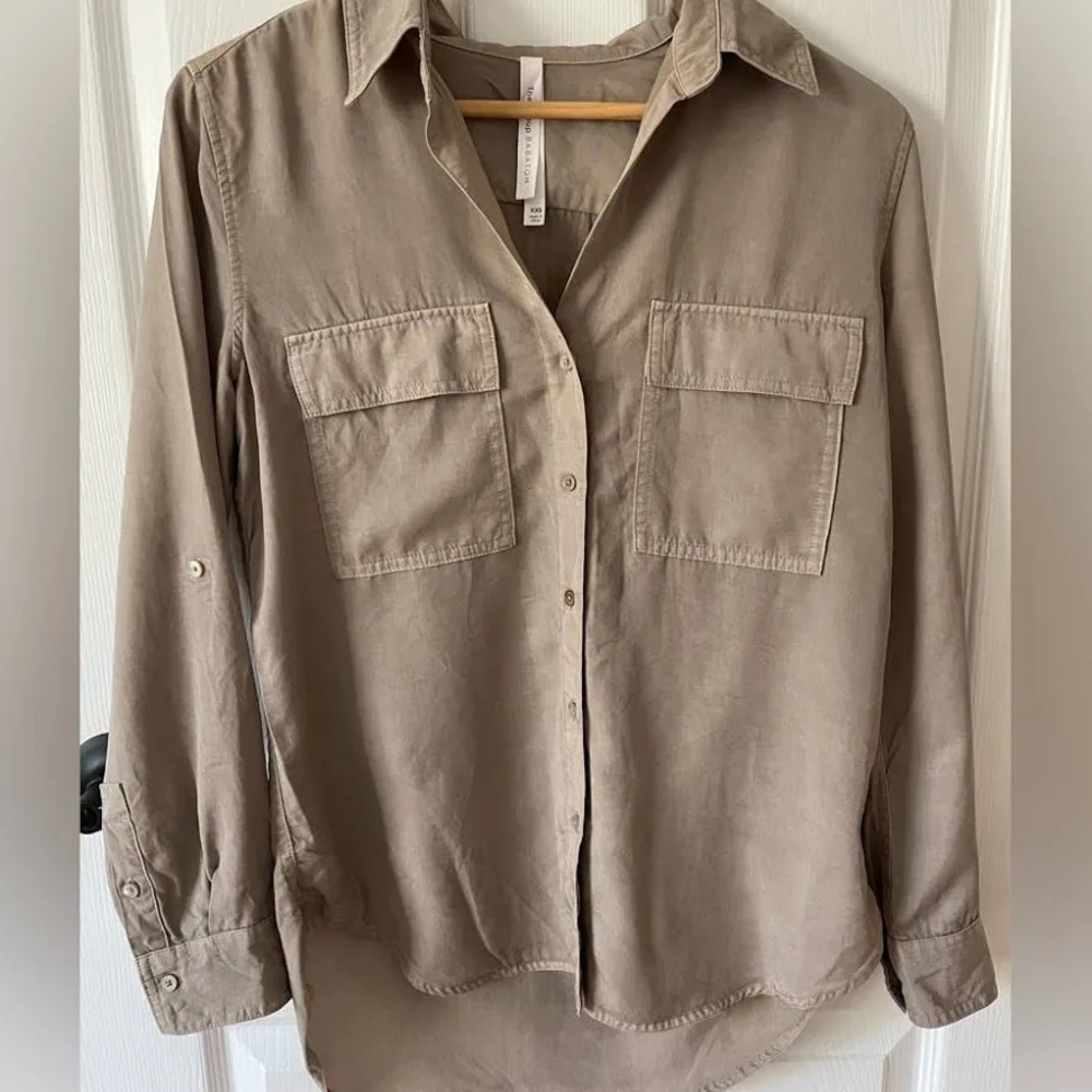 **SOLD** Babaton Light Beige Utility Shirt